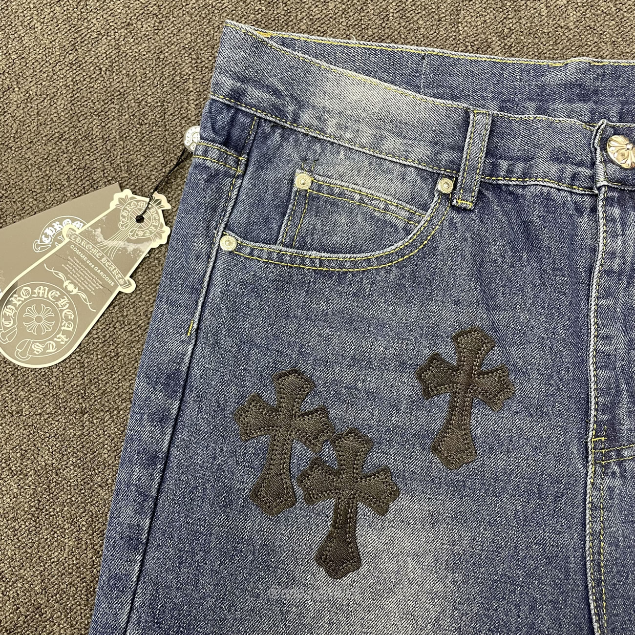 Chrome Hearts Blue Jeans Cross Patch (4) - newkick.cc